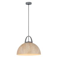 LEGNA: Retro Replica Wood Dome Shape Pendant Lights
