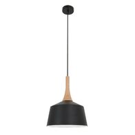 NORDIC: Modern Scandinavian Small Dome Shape Steel & Wood Pendant Lights