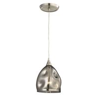 ORDITO: Abstract Chrome With Glass Ellipse Pendant Lights