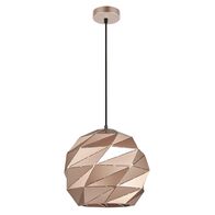 ORIGAMI: Interior Large Dome Carved Iron Origami Style Pendant Lights