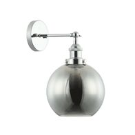 PESINI: Interior Swing Arm Glass with Antique Brass/ Chrome Highlight Wall Lights