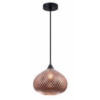RICTUS: Bohemian Glass With Quadrilateral Segment Wine Glass Shape Pendant Lights