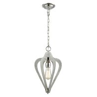 SENORITA: Rustic Small Tuscan Coffee Cherry / Winter Moss Wood Pendant Light