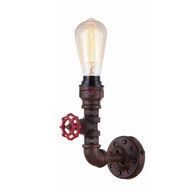 STEAM: Interior Aged Iron 1xPipe Wall Light