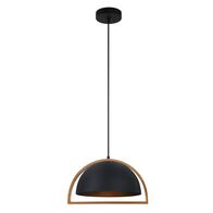 SWING: Dome With Wood Frame Pendant Lights