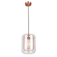 TONO: Mesh Internal & Clear Glass Oblong Pendant Lights
