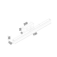 VANITAS: Interior LED Tri-CCT Vanity / Picture Wall Lights IP44 (L700mm)