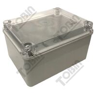 PVC Weatherproof Enclosure | Clear Lid & Grey Body | IP56 Rated | High Wall Mountable | by Tobin