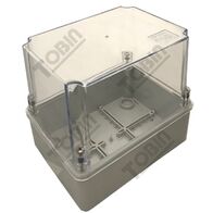 PVC Electrical Enclosure | Clear Lid & IP56 Rated | Grey Body | by Tobin
