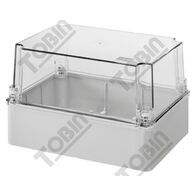 PVC Electrical Enclosure | IP56 Rated | Clear Lid for Easy Visibility | Grey Body | by Tobin