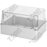 PVC Weatherproof Enclosure | Clear Lid & IP56 Rated | Grey Body | by Tobin