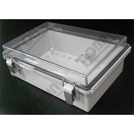 ABS Electrical Enclosure Box | IP66 Rated | Hinged Clear Lid | Grey Body | by Tobin
