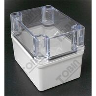 ABS Electrical Enclosure Box | IP66 Rated | Grey Body & Clear Screw Lid | by Tobin