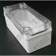 ABS Electrical Enclosure Box | IP66 Rated | Grey Body with Clear Lid | by Tobin