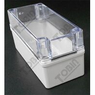 IP66 ABS Electrical Enclosure | Grey Body & Clear Screw Lid | Durable & Impact Resistant | by Tobin
