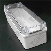 IP66 ABS Enclosure Box | Grey Body & Clear Screw Lid | Durable & Water Resistant | by Tobin