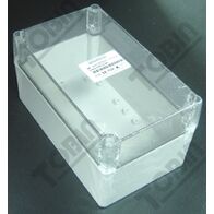 ABS Electrical Enclosure Box | IP66 Rated | Screw Mount Lid | Grey Body with Clear Lid | by Tobin