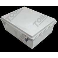 Polycarbonate Electrical Enclosure | IP66 Rated | Hinged Lid Design | Grey Finish | by Tobin