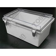 Polycarbonate Electrical Enclosure | IP66 Rated | Grey Body & Clear Hinged Lid | by Tobin