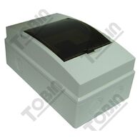 Load Centre 4 Pole Surface Mount | IP55 Weatherproof | Transparent Cover | by Tobin
