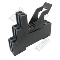 Eureka 2 Pole DIN Relay Base | Compatible with Slimline Relays | DIN Rail Mountable | Durable Construction | by Tobin