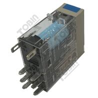 Relay Slim 24VDC 2 Pole DPDT | Test Button & LED Indicator | 5A Control | by Tobin