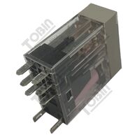 Relay Slim 24VAC 2 Pole DPDT 5A | Test Button & LED Indicator | Space-Saving Design | by Tobin