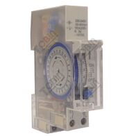 Time Clock Analogue 1 Channel | 24-Hour Timer | 70-Hour Battery Backup | DIN Rail Mountable | by Tobin