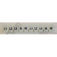 Terminal Label for TBN Ran 4.0mm | Durable Plastic | Clear Marking for L1-L2-L3-N-Pe | by Tobin