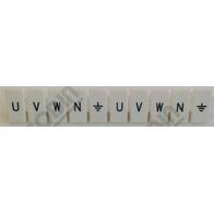 4mm DIN Terminal Label | U, V, W, N Markings | Durable Plastic | by Tobin