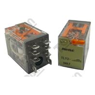 Relay Square Pin 2 Pole 10A 12VDC | LED Indicator & Test Button | 8 Pin Configuration | by Tobin
