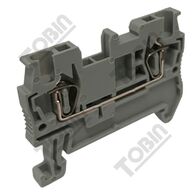 Feed Through Terminal Block ST 2.5 | Spring Clamp | DIN Rail Mount | Grey | by Tobin