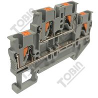 Double Level Terminal Block PTTB 2.5 | Dual Level Design | DIN Rail Compatible | @Pack of 50 | by Tobin