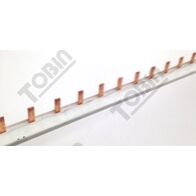 Busbar 1 Phase 1M Length Pin Type Commoning Bar 63A | Durable Conductive Alloy | Ideal for Electrical Systems | by Tobin