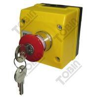 Control Station Emergency Stop Key Operated | 1NC-1NO Contact Configuration | Pre-Assembled for Easy Installation | by Tobin