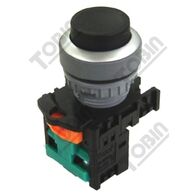 Pushbutton Raised Latching Black 1N/O Contact | Durable Design | Easy Identification | by Tobin