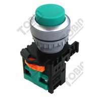 Pushbutton Raised Latching Green 1N/O Contact | Durable Design | Easy Identification | by Tobin