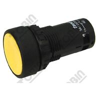 Pushbutton Monobloc Flush Yellow | 1 N/O & 1 N/C Contacts | Easy Identification | by Tobin