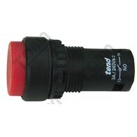 Pushbutton Monobloc Raised Red | 1 N/O & 1 N/C Contacts | Durable Design | by Tobin