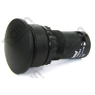Pushbutton Monobloc Mushroom Black | 1 N/O & 1 N/C Contacts | Durable Design | by Tobin