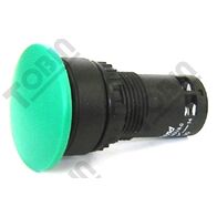 Pushbutton Monobloc Mushroom Green | 1 N/O & 1 N/C Contacts | Durable Design | by Tobin