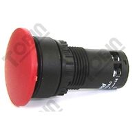 Pushbutton Monobloc Mushroom Red | 1 N/O & 1 N/C Contacts | Emergency Stop Design | by Tobin