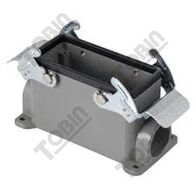 Housing 10P Alum Surface Mount | 2 Locking Levers | Compatible with 10P+E Connectors | by Tobin