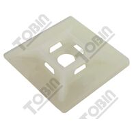 Adhesive Tie Base White | 21x21mm | Up to 4.7mm Tie Width | Strong Adhesive Backing | by Tobin
