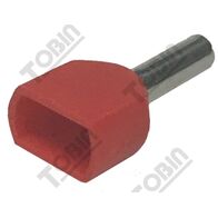 Boot Lace Pin Twin Red | 1.0 mm Cable Size | 8 mm Length | Pack of 100 | by Tobin