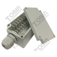 Terminal Box ABS | 6 Centre Mount Double Terminals | Includes 2 Glands | by Tobin