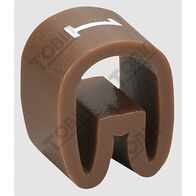 Cable Marker 1 Brown | Durable Plastic | 0.75-1mm² Suitability | by Tobin