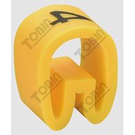 Cable Marker 4 Yellow | Fits 0.75-1mm² Cables | Durable Plastic | High Visibility | by Tobin