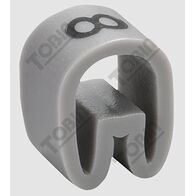 Cable Marker 8 Grey | Durable Plastic | 0.75-1mm² Compatibility | by Tobin