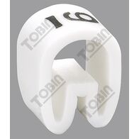Cable Marker 9 White | Durable Plastic | 0.75-1mm² Compatibility | by Tobin